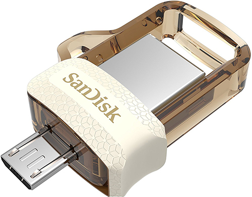 USB-флешка SanDisk Ultra Android Dual Drive OTG 64GB USB 3.0 White/Gold (SDDD3-064G-G46GW)