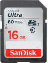 Карта памяти SanDisk Ultra SDHC 16Gb UHS-I U1 Class10 (SDSDUNC-016G-GN6IN)