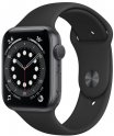 Смарт-часы Apple Watch S6 44mm Space Gray Aluminum Case with Black Sport Band (M00H3RU/A)