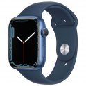 Смарт-часы Apple Watch Series 7 45mm Blue Aluminum Case with Abyss Blue Sport Band (MKN83RU/A)