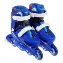 Роликовые коньки ONLITOP раздвижные, размер 30-33, колеса PVC 64 мм, пластиковая рама, синие (4605219)