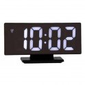 Часы настольные BandRate Smart будильник, термометр, белый LED дисплей/черный корпус (BRSDS3618LBW)