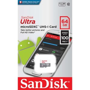 КартапамятиSanDiskUltraUHS-I64GB(SDSQUNR-064G-GN3MN)