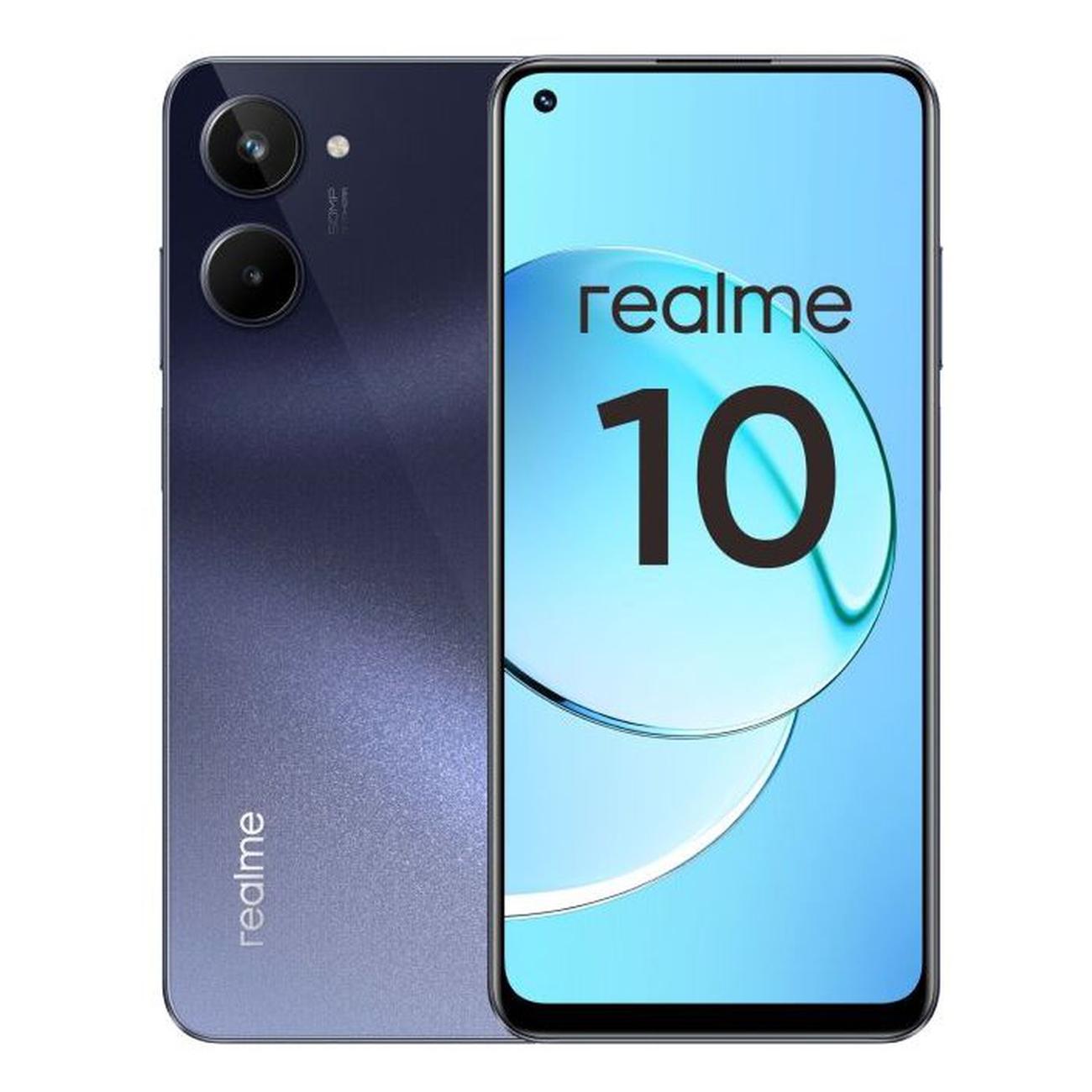 Смартфон Realme 10 4+128GB Black - купить смартфон Реалми 10 4+128GB Black,  цены в интернет-магазине Эльдорадо в Москве, доставка по РФ