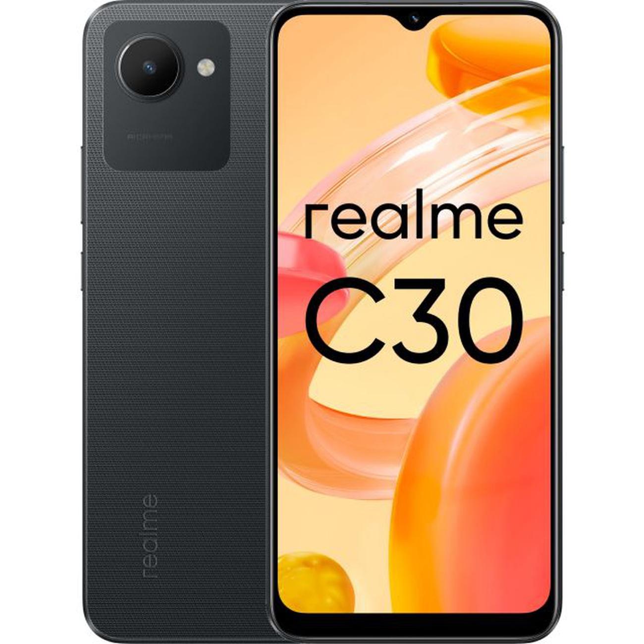 Смартфон Realme C30 2+32GB Black - купить смартфон Реалми C30 2+32GB Black,  цены в интернет-магазине Эльдорадо в Москве, доставка по РФ