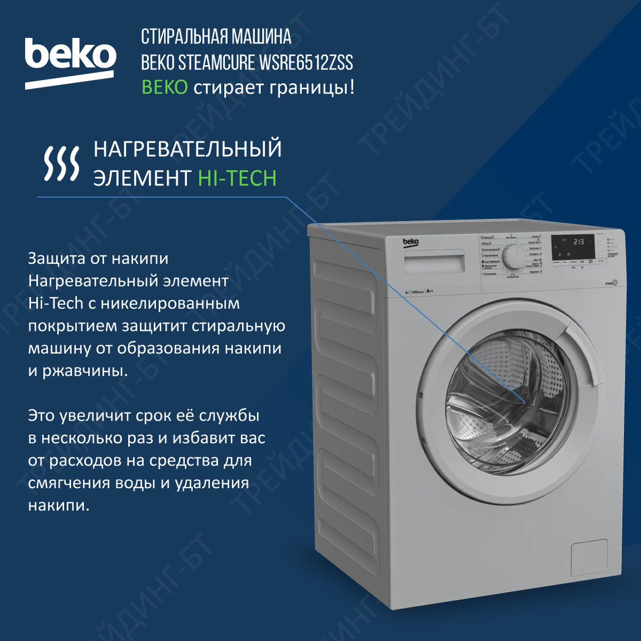 Стиральная Машина Beko Steamcure Wsre7h646xwpti Купить