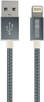 фото Кабель apple lightning - usb 2.0 nylon, 1 м, space gray interstep