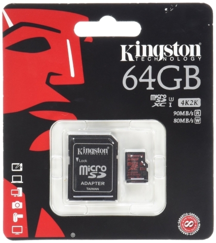 Карта памяти sdxc kingston 64gb