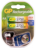 фото Аккумуляторы аa (hr6) 2750 мач, 2 шт (275proaahc-cr2) gp