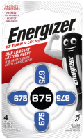 фото Батарейки для слухового аппарата zinc air 675 dp-4, 4 шт energizer