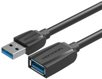 фото Кабель-удлинитель usb 3.0 am/af, 0,5 м, black edition (vas-a45-b050) vention