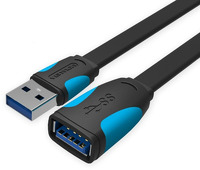 фото Кабель-удлинитель usb 3.0 am/af, плоский, 2 м (vas-a13-b200) vention