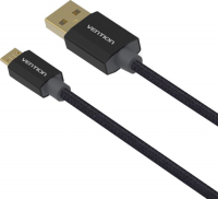 фото Кабель usb 2.0 am/microusb b (5pin), тканевая оплетка, 0.5 м (cadbd) vention