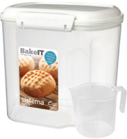 фото Контейнер с мерным стаканом bake-it, 2,4 л white (1240) sistema