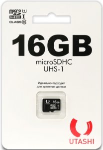 Купить карту памяти Utashi microSDHC 16GB Сlacc 10 UHS-I (UT16GBSDCL10-00) по выгодной цене в интернет-магазине ЭЛЬДОРАДО с доставкой в Москве и регионах России