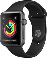 фото Смарт-часы watch s3 42mm space gray aluminum case with black sport band apple