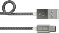 фото Кабель usb-microusb, 2 м, space gray (is-dc-mcusbnysg-200b201) interstep