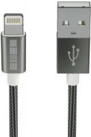 фото Кабель lightning iphone/ipad/ipod, 2 м, space gray (is-dc-ip5mfimsg-200b201) interstep