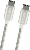 фото Кабель type-c-type-c, usb 2.0, 1 м, silver (is-dc-2typcusns-000b201) interstep