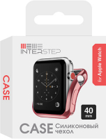 фото Чехол для apple watch, 40mm, спортивный pink (hwe-awc40msl-np0005o-k100) interstep