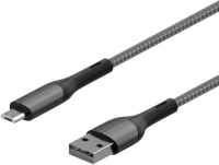 фото Кабель microusb/usb2.0, 0,2 м, dark grey (is-dc-mcusbnysg-020b210) interstep