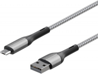 фото Кабель microusb/usb2.0, 0,6 м, silver (is-dc-mcusbnysl-060b210) interstep