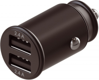 фото Автомобильное зарядное устройство metal: 2xusb, 24w, black (is-cc-2usbmschb-000b201) interstep