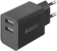 фото Сетевое зарядное устройство new rt: 2xusb 2a black (is-tc-2usbbk12w-000b210) interstep