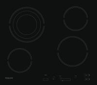 фото Электрическая варочная панель hr 607 b hotpoint-ariston