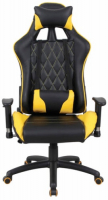 фото Кресло gt master gm-110 black/yellow (531927) brabix