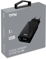 фото Сетевое зарядное устройство usb 1a black (tfn-wc1u1abk)