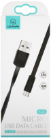 фото Кабель u2 usb-a/microusb slim black (ут000019987) usams