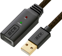 фото Кабель gcr-ueca1 usb 2.0 am/af с усилителем, 10 м, коричневый (44-050618)