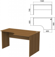 фото Письменный стол "бюджет", 136х90х74 см, орех (641157) сп-мебель