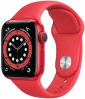 фото Смарт-часы watch s6 40mm product(red) aluminum case with product(red) sport band (m00a3ru/a) apple