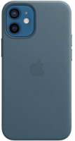 фото Чехол leather magsafe для iphone 12 mini baltic blue (mhk83ze/a) apple