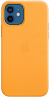 фото Чехол leather magsafe для iphone 12/12 pro california poppy (mhkc3ze/a) apple