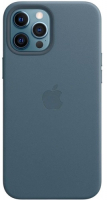 фото Чехол leather magsafe для iphone 12 pro max baltic blue (mhkk3ze/a) apple