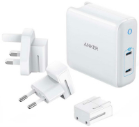 фото Сетевое зарядное устройство powerport atom iii duo 60w usb-с x 2 white (a2629h21) anker