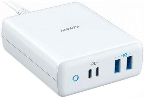 Сетевое зарядное устройство Anker PowerPort PD+4 100W USB-С x 2, USB-A х 2 White (A2041G21)