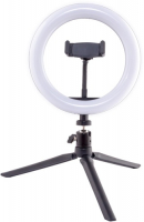 фото Кольцевая стветодиодная лампа rl-20 led table kit с держателем для смартфона rekam