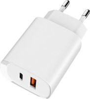 фото Сетевое зарядное устройство usb+type c qc+pd 20w white (tfn-wcrpd30w02)