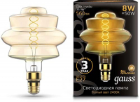 фото Светодиодная лампа filament bd180 8w 560lm 2400к е27 golden flexible (161802008) gauss