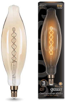 фото Светодиодная лампа filament bt120 8w 620lm 2400к е27 golden flexible (156802008) gauss