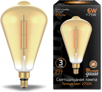 фото Светодиодная лампа filament st164 6w 890lm 2700к е27 golden straight (157802118) gauss