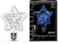 фото Светодиодная лампа filament star 2w е27 rgb (160802008) gauss