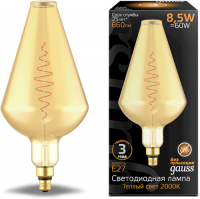 фото Светодиодная лампа filament vase 8,5w 660lm 2000к е27 golden flexible (180802105) gauss