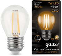 фото Светодиодная лампа filament "шар" 7w 550lm 2700к е27 (105802107) gauss