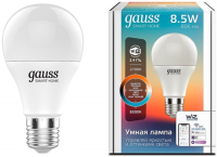 фото Умная лампа smart home dim+cct e27 a60 8.5w (1130112) gauss