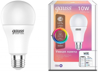 фото Умная лампа smart home rgbw e27 a60 10w 2700-6500k (1180112) gauss